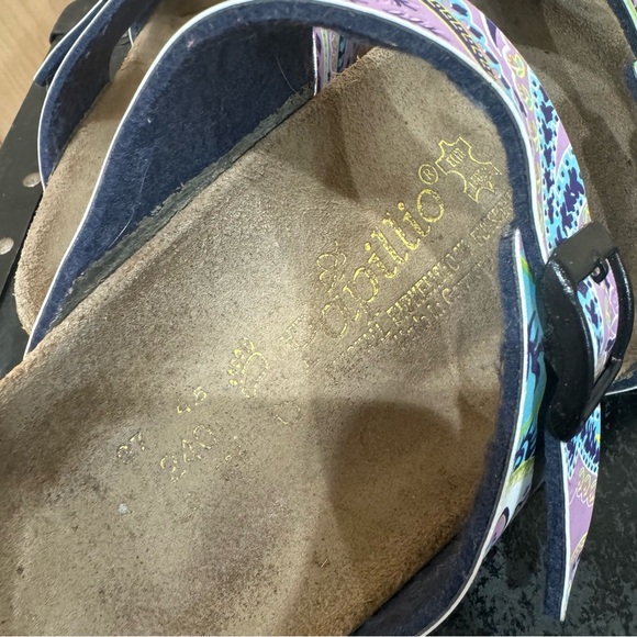 Birkenstock Papillio Sydney Sandals Size 6 Blue Purple Paisley Floral Shoes - Picture 14 of 16